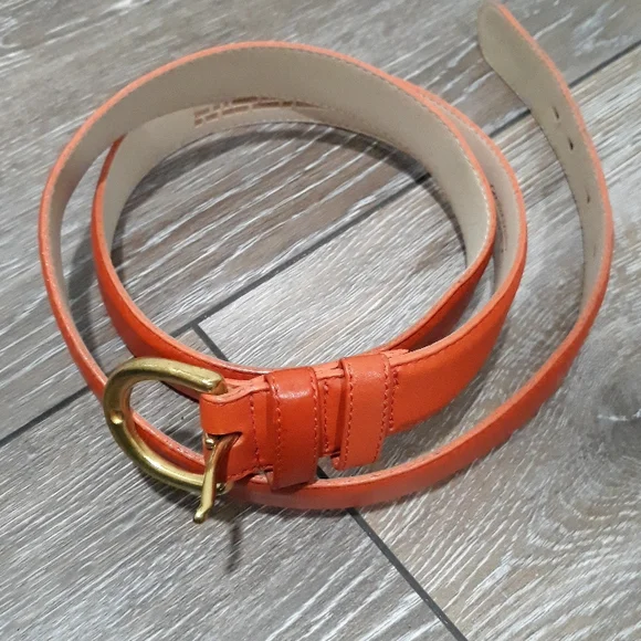 Coach | Accessories | Coach Orange Leather Belt Xl | Poshmark